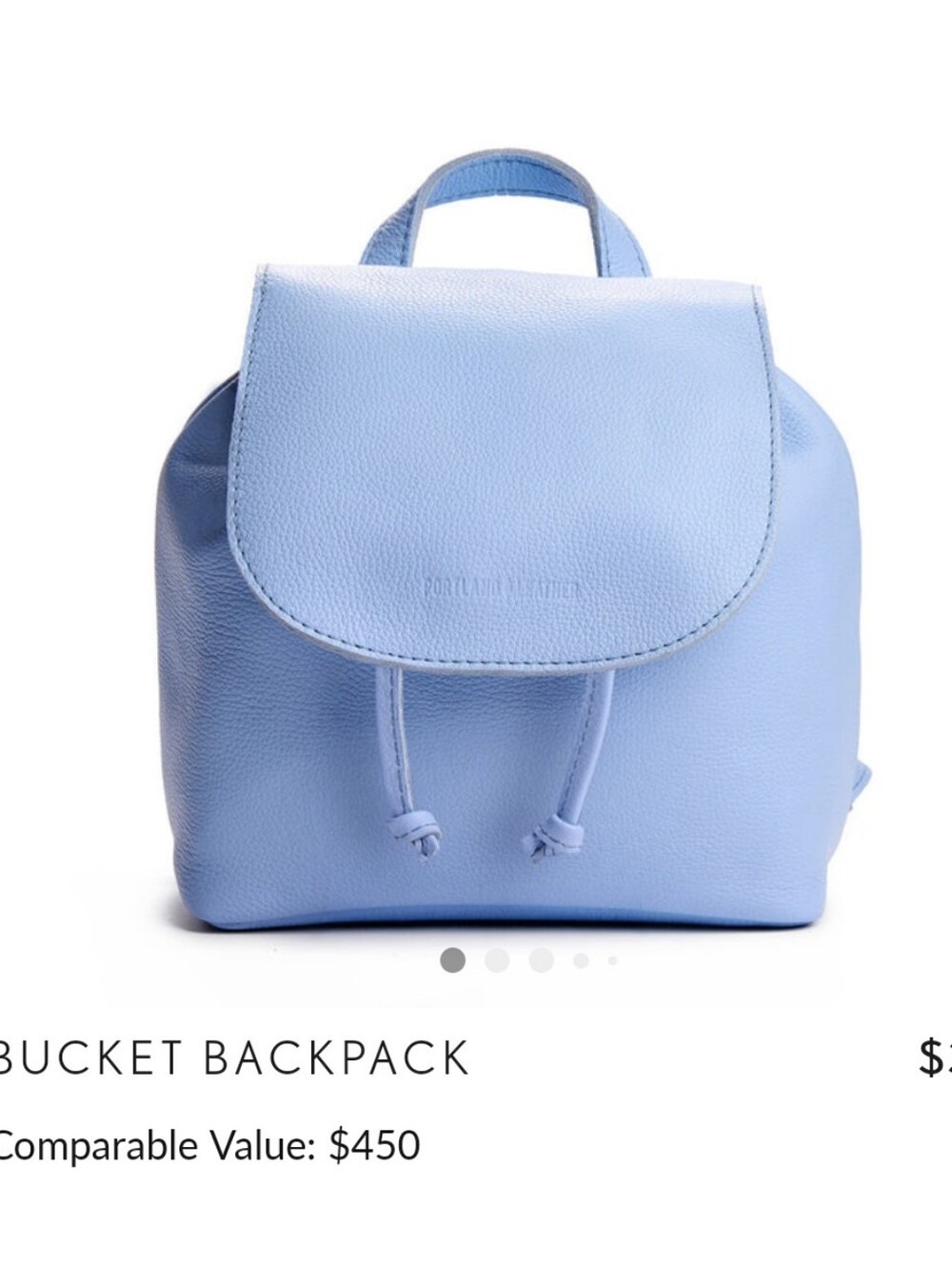 Portland Leather Bucket Backpack
